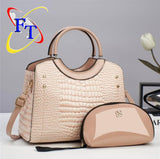 Ladies’ Crocodile-Texture Two Piece Handbag Set