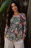 Wild Mosaic Leopard Print Mesh Top