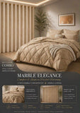 Marble Comforter & Matching Curtain Combo