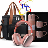 Headphones, Lunch Bag And Three Piece Vacuum Flask Combo