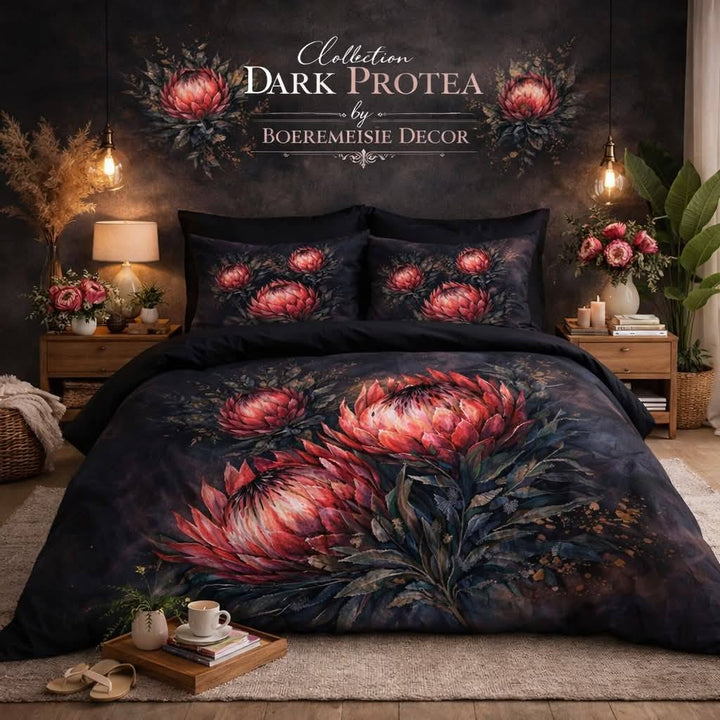 Dark Protea - Duvet Set