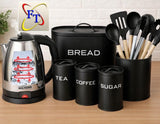 Bread Bin, Canister, 2L Electric Heater And Utensil Combo