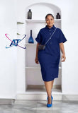 Ladies’ Midi Button-Up Jean Dress With Pockets