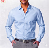 Men’s ST Formal Button-Up Collar Long Sleeve T-Shirt