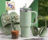 Morning Slippers, Tumbler And Headphones Combo