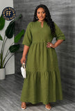 Ladies’ F3C Elbow Sleeve Long Dress