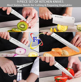 9 Piece Kitchen Knife Set