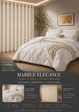 Marble Comforter & Matching Curtain Combo