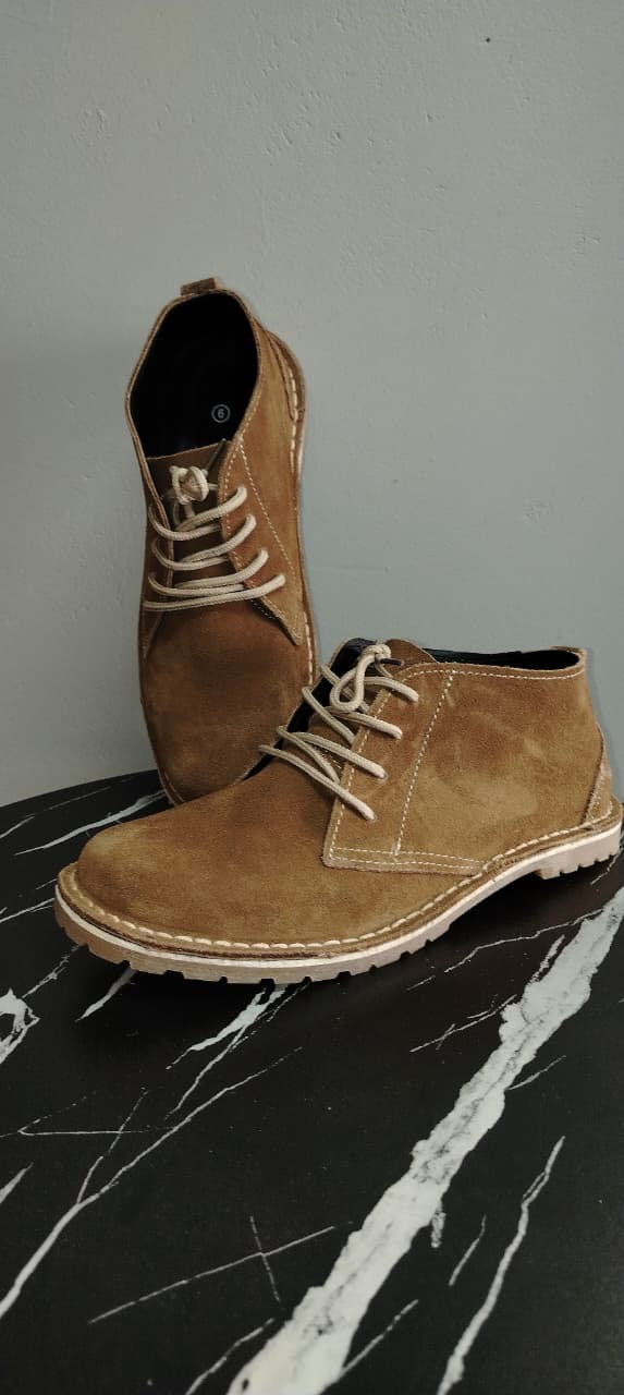 Men’s Brown Suede Leather Vellies