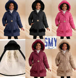 Girls’ SMY Jacket With Fluffy Hood