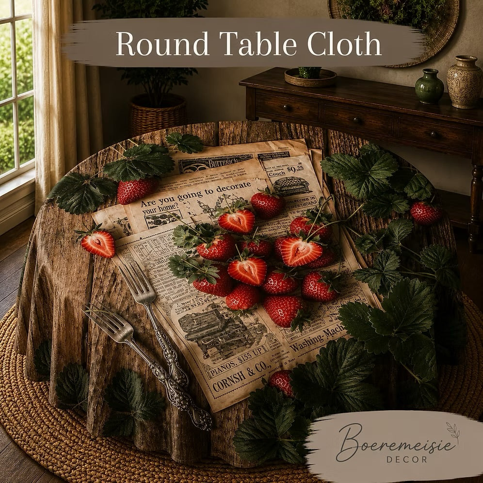 Round Table Cloth Strawberry news