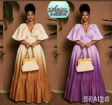 Ladies’ AF Gradient Flutter Sleeve Dress