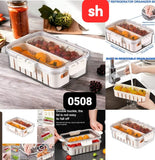 Fruit Storage Container With Removable Drain Basket