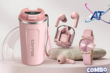 Coffee Cup, Earbuds And Watch Combo
