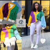 Ladies’ Multicolor Knitted Sweatshirt