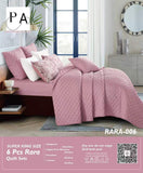 Six Piece Rara Super King Quilt Set