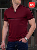 Men’s Zip-Up Golf T-Shirt