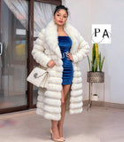 Ladies’ PA Long Sleeve Fluffy Winter Coat