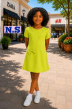 NS Kids Dress With Bow In Front