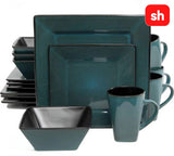 SH 16 Piece Square Ceramic Dinner Set