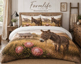 Farmlife Donkey & Protea - Duvet Set