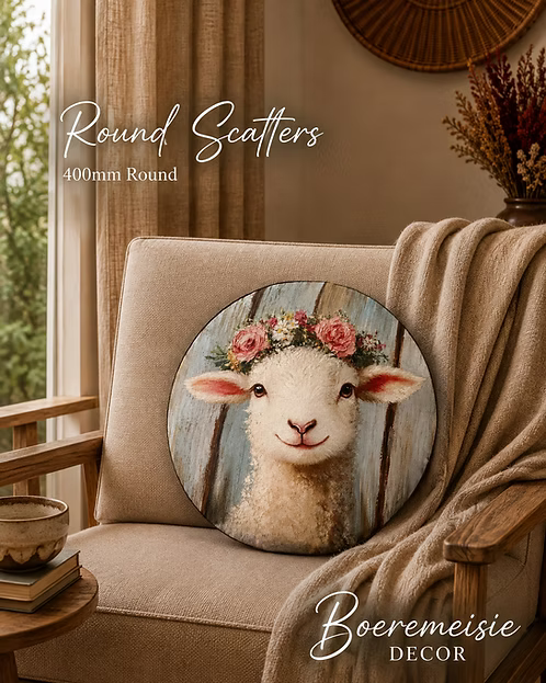 Flower Lamb - Premium Mock linen with Foam Inner