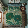 Green Flower Art Duvet