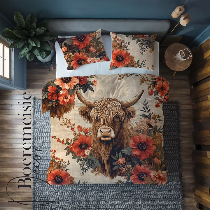Highland Cow Flowers 3