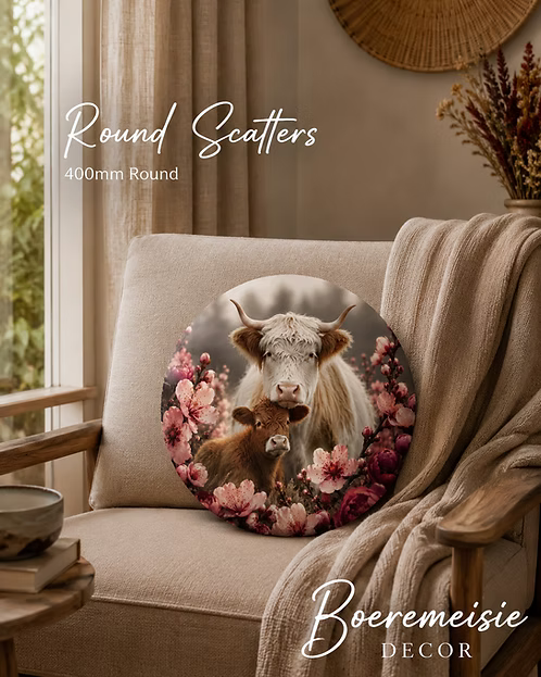 Highland Cow - Premuim Mocklinen with Foam Inner