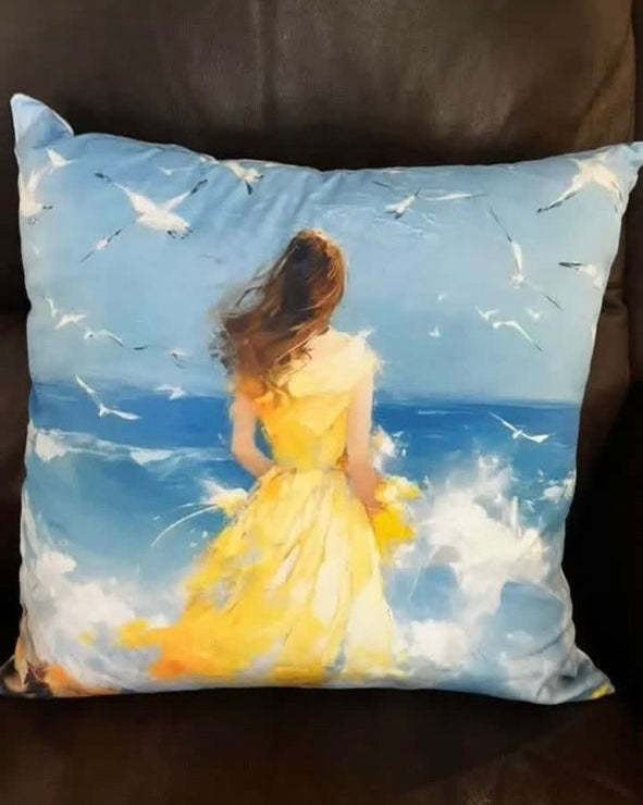 Boeremiesie Scatter Cushion – Lady by the Sea