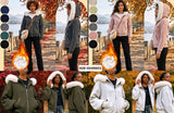 Women's Zip-Up Jacket with Fluffy Hood