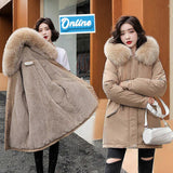 Ladies’ Long Water-Resistant Coat With Fluffy Hood