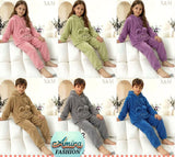 Kids PJS 2 Piece With Bunny Pouch