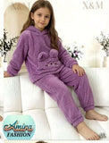 Kids PJS 2 Piece With Bunny Pouch
