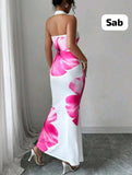 Women’s Dress With Pink Flowers