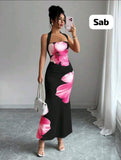 Women’s Dress With Pink Flowers