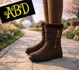 Ladies’ Zip-Side Fleece-Lined Winter Boots