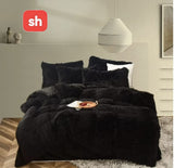 Three Piece Fluffy Comforter Set Queen