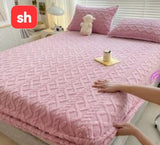 Geometric Pattern Three Piece Mattress Protector - Queen Size