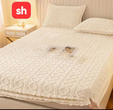 Geometric Pattern Three Piece Mattress Protector - Queen Size