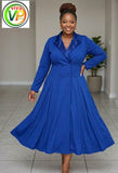 Ladies’ Four Button Collar Dress