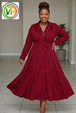 Ladies’ Four Button Collar Dress