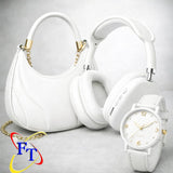 Handbag, Bluetooth Headphones And Watch Combo