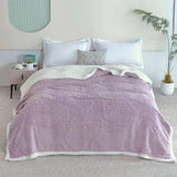 Sherpa Winter Blanket - Purple Butterfly