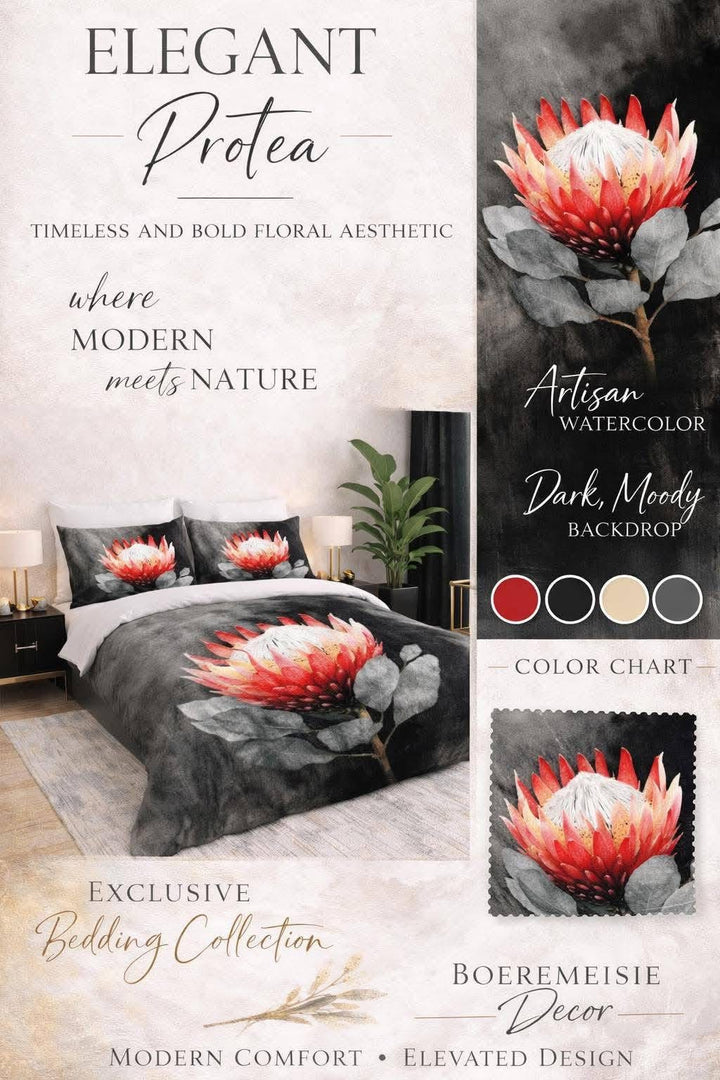 Elegant Protea Duvet set