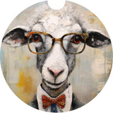 Stylish License Disc Holders Sheep with Glasses