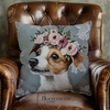 Jack Russel Flowers velvet 1