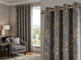 Marble Velvet Eyelet Curtains Size: 2.6 m x 2.4 m. Sold per drop.