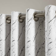 Marble Velvet Eyelet Curtains Size: 2.6 m x 2.4 m. Sold per drop.