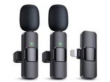 2 Pack Wireless Lavalier Microphones for iPhone iPad Professional Clip Mic